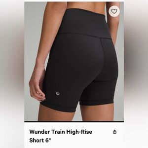 Lululemon Wunder Train High-Rise Short 6”